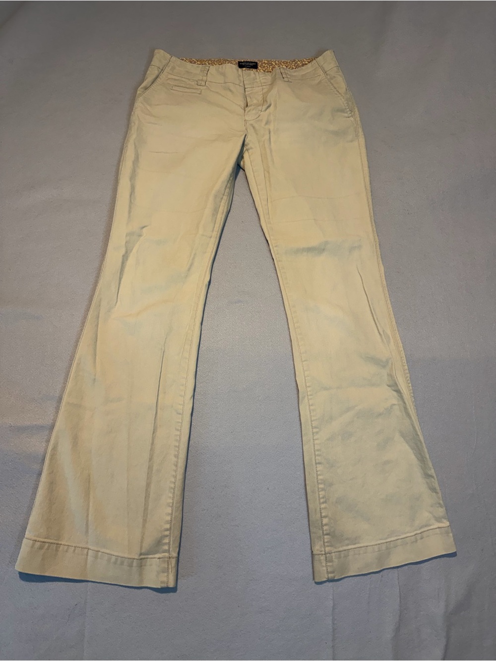 American Eagle Outfitters Cream Wide Leg Jeans